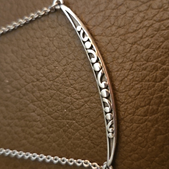 BRIGHTON Contempo Ice Crescent Pendant Silver Plated Necklace - Picture 6 of 6